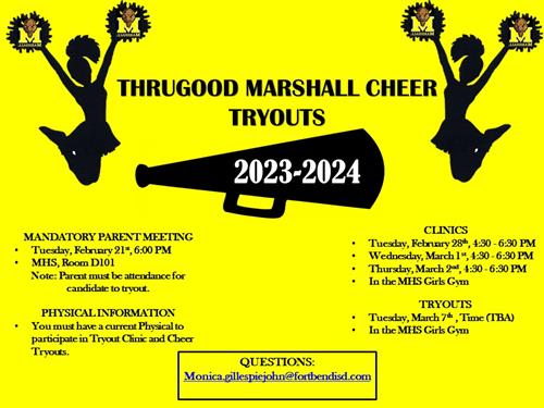 Cheer Tryout Information